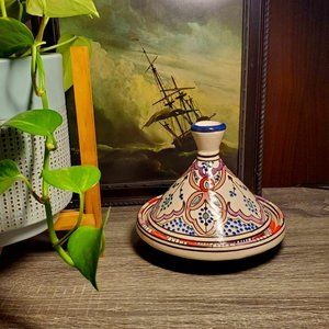 SERGHINI SAFI Traditional Moroccan Tangine Serving Dish Handcrafted Signed